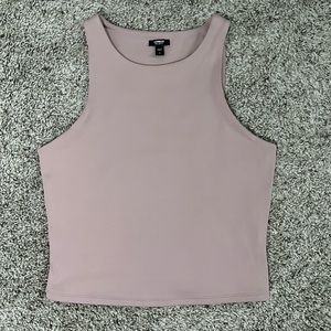 Express High Compression Body Contour Matte High Neck Cropped Tank